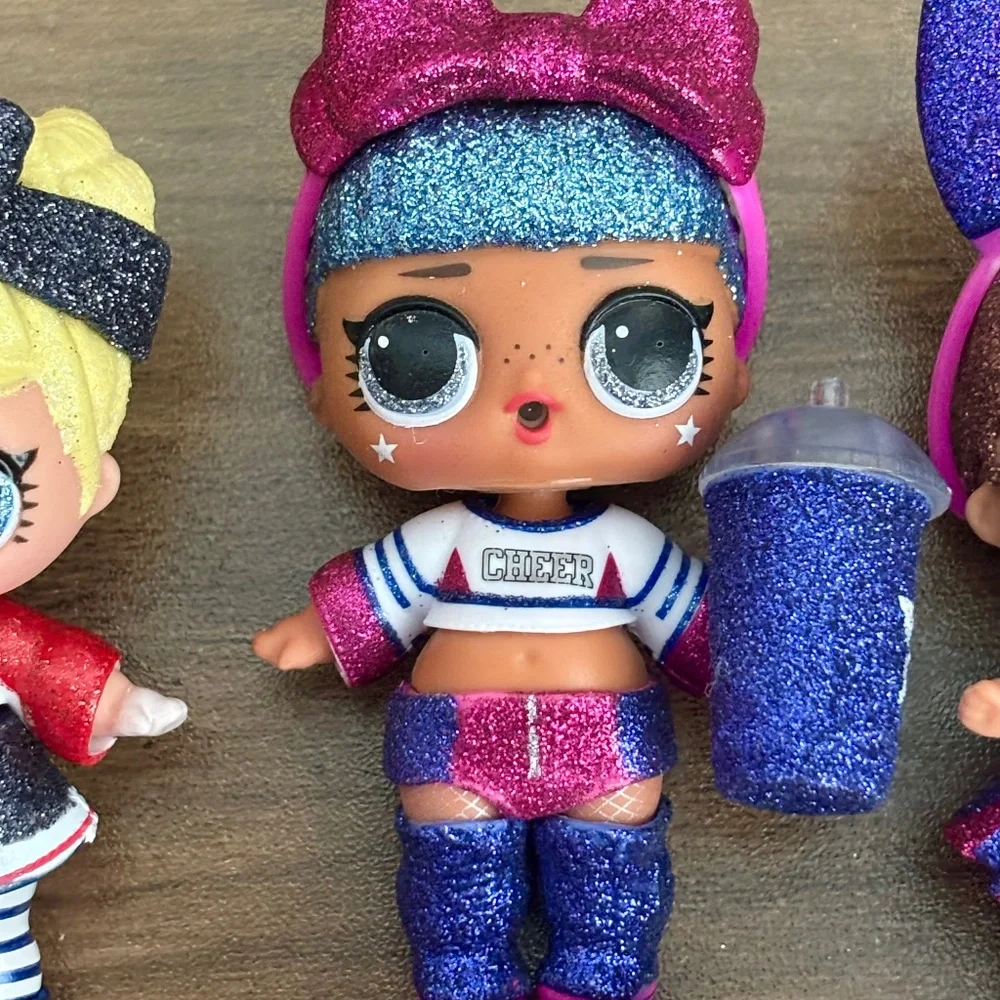 Lot of 6 LOL Surprise ALL STAR BBS Sports Series 2 CHEER TEAM Sparkly Dolls LOOK
